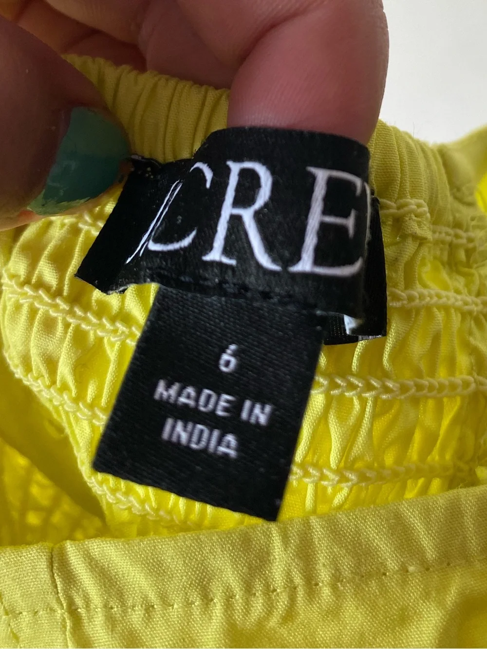 J.Crew Neon Yellow Puff Sleeve Square Neck Smocked Corset Top 6 Cottagecore